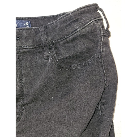 Hollister Black Super Skinny Ultra High Rise Jeans Size 11R (30x30) Woman's - Picture 10 of 11